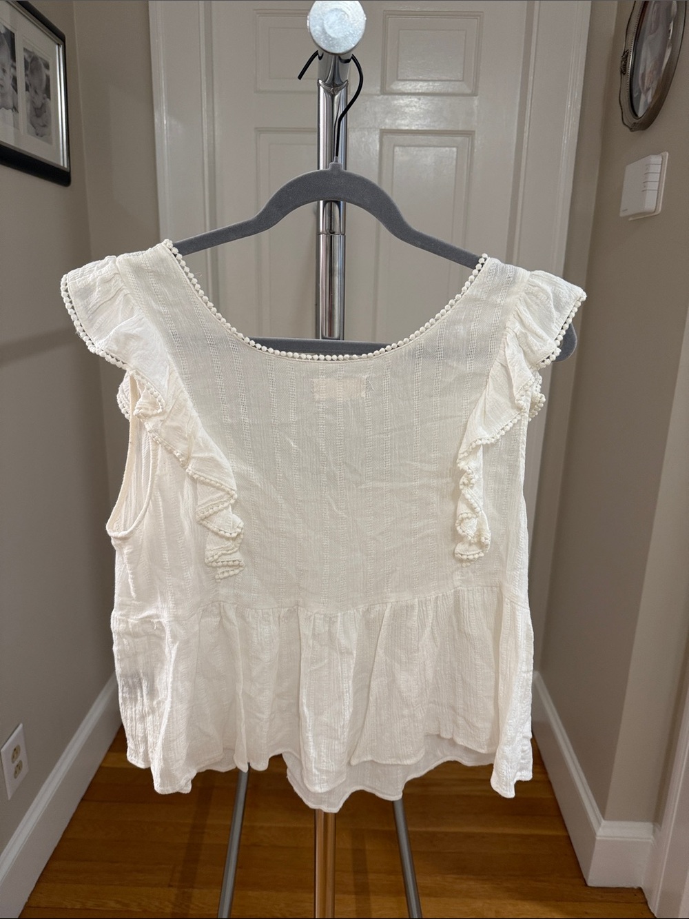 Altar'd State Ivory Ruffle Blouse - Picture 2 of 4